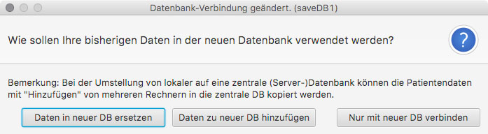 Datenbank kopieren in CMDcheck 4.15